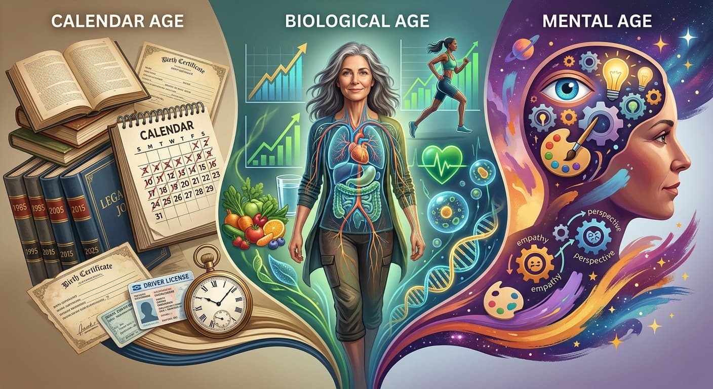 The Three Ages We All Carry: Calendar, Biological, and Mental